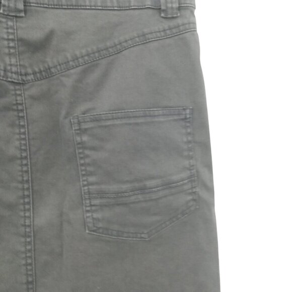 Oilily Gray Embroidered Knee Length Boho Skirt Size 38 US 8 Floral Stretch Chino - Picture 10 of 13